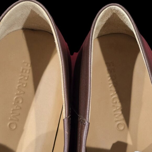 $950- FERRAGAMO Men\'s Ginmvit Corsaro Horsebit Collapsible Leather Loafers- RARE main image 4